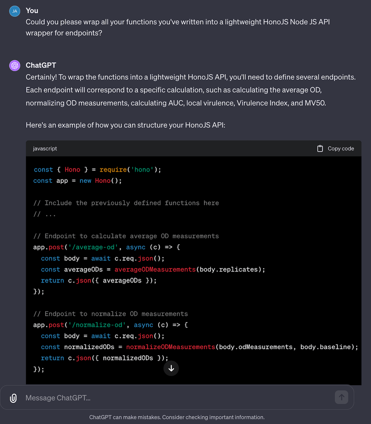 Fig 10. Not only can it summarize papers, explain equations and things like “MOI” to me; it can even take the ideas from a paper and turn it into a web application by writing all the code!