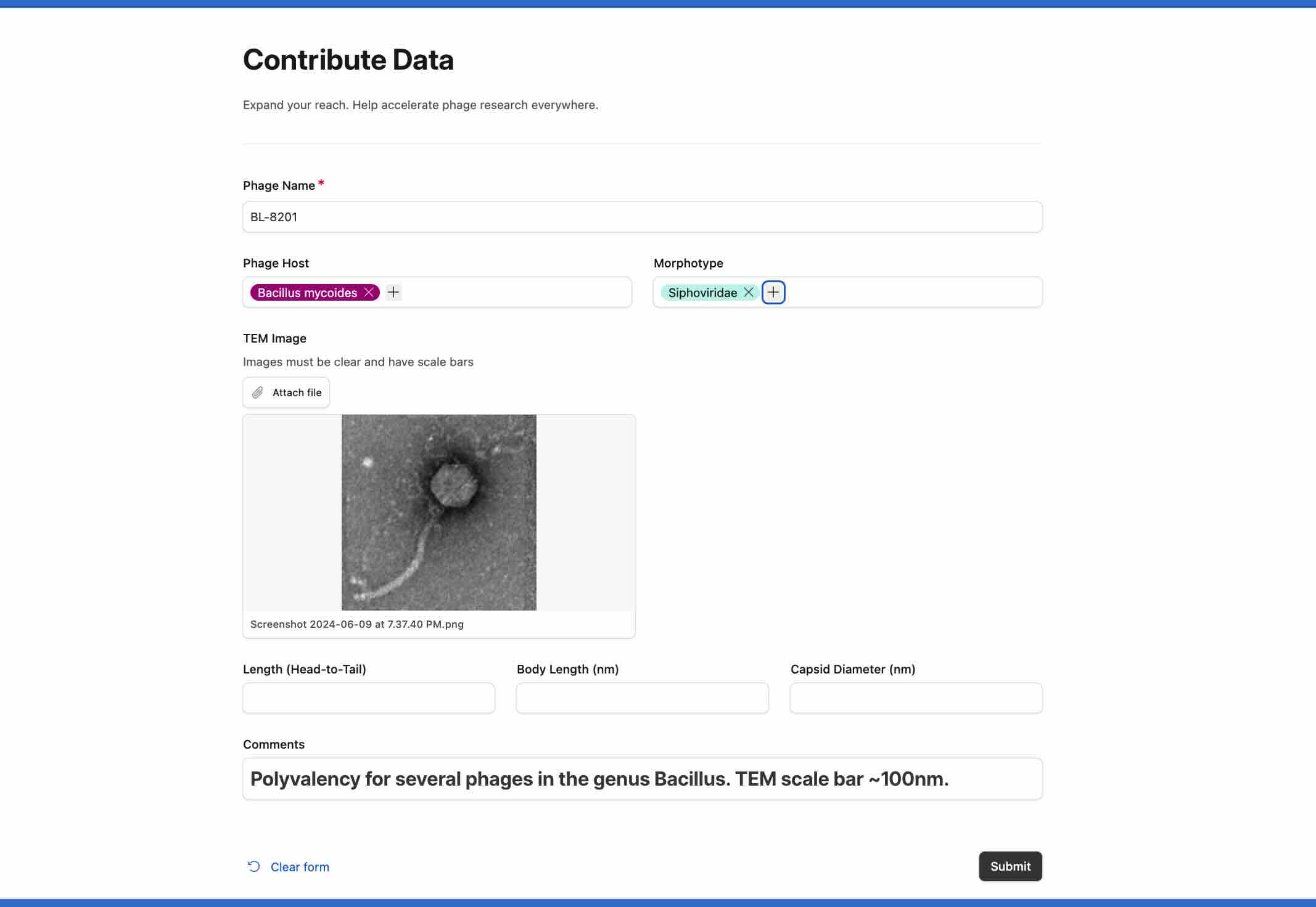 PhageBase is open to contributions from the community!